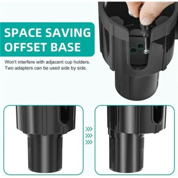 2-in-1-Car-Cup-Holder-Expander-Adapter with Phone Holder - Picture 3 of 7